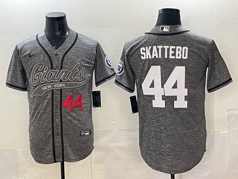 Men 2025 New York Giants #44 Skattebo Grey Joint Name Nike Limited NFL Jersey 04->new york giants->NFL Jersey